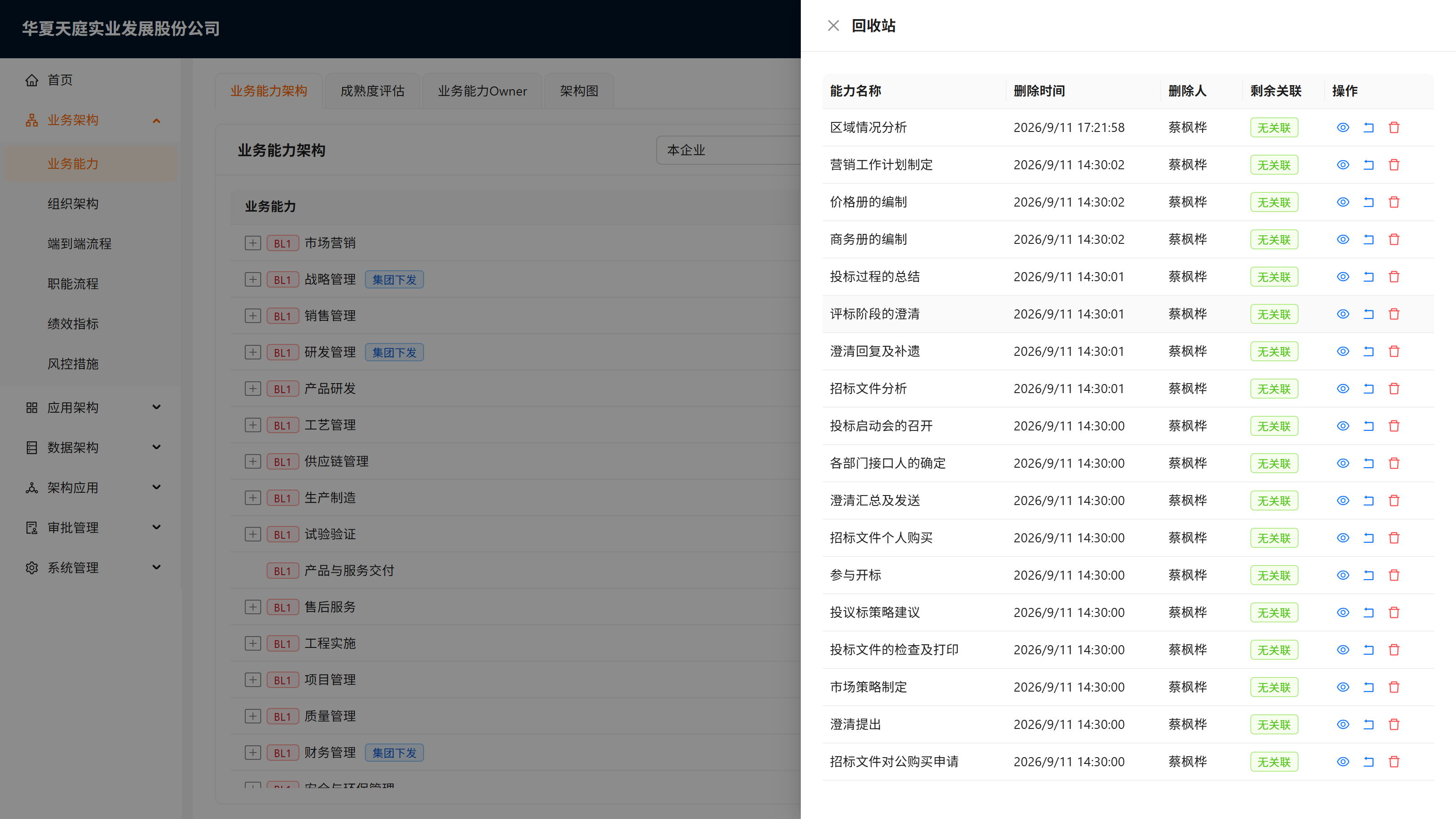 回收站与关联提示